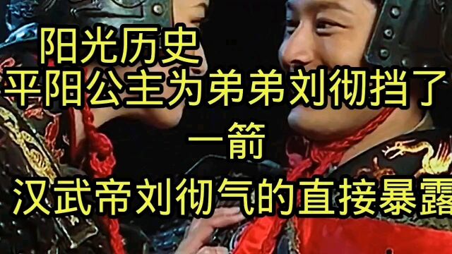 阳光历史:平阳公主为弟弟刘彻挡一箭,汉武帝刘彻气的直接暴露