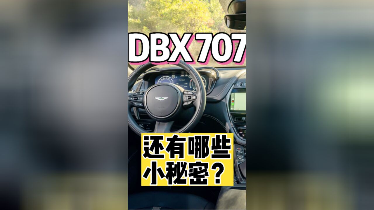 阿斯顿马丁DBX 707 还有哪些小秘密?