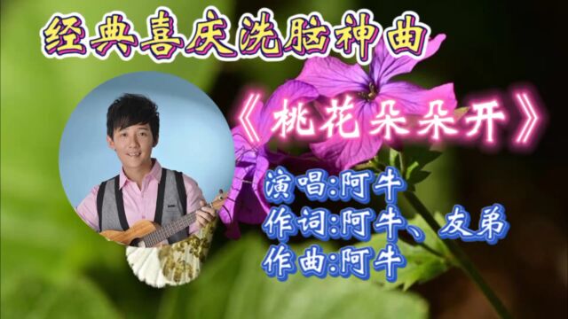 怀旧经典喜庆洗脑神曲《桃花朵朵开》阿牛倾情演唱,歌声优美悦耳,欢快动听旋律令人如痴如醉,回忆满满!