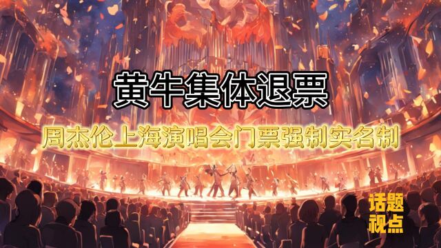 周杰伦上海演唱会门票强制实名制,黄牛集体退票