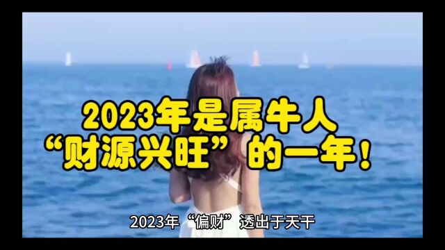 2023年是属牛人“财源兴旺”的一年