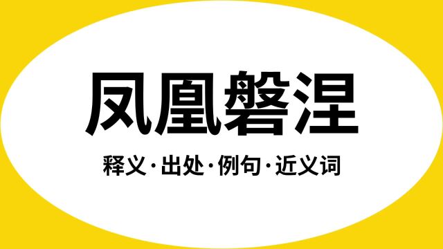 “凤凰磐涅”是什么意思?