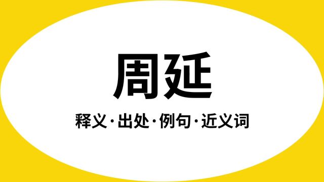 “周延”是什么意思?