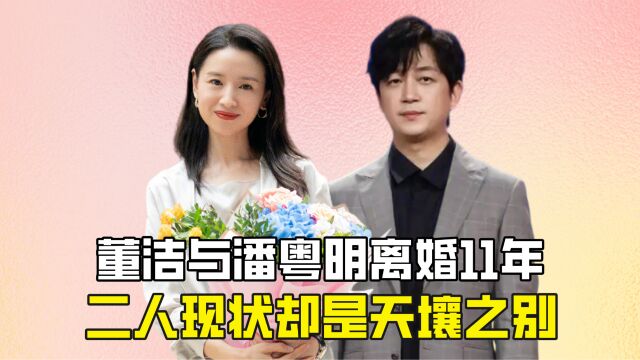 董洁与潘粤明离婚11年,二人现状却是天壤之别?