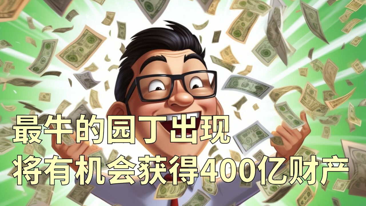 最牛的园丁出现 将有机会获得400亿财产