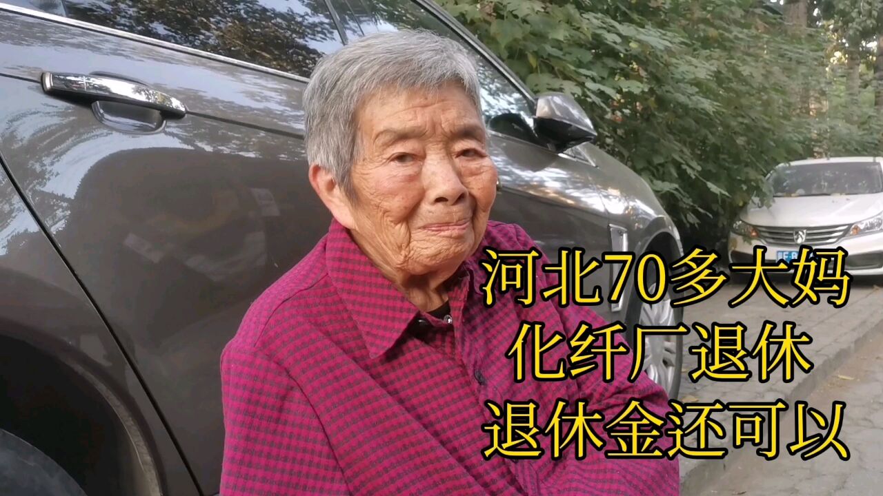 河北70多大妈,化纤厂退休,退休金还可以!