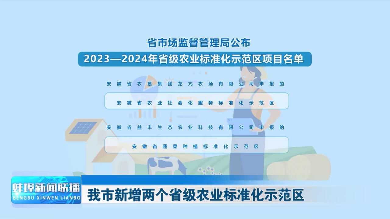 我市新增两个省级农业标准化示范区