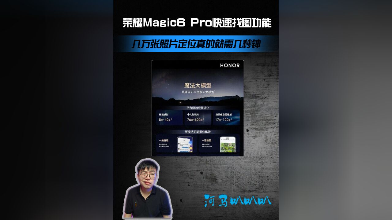 图库几万张照片怎么找?荣耀Magic6Pro AI大模型定位只需2秒