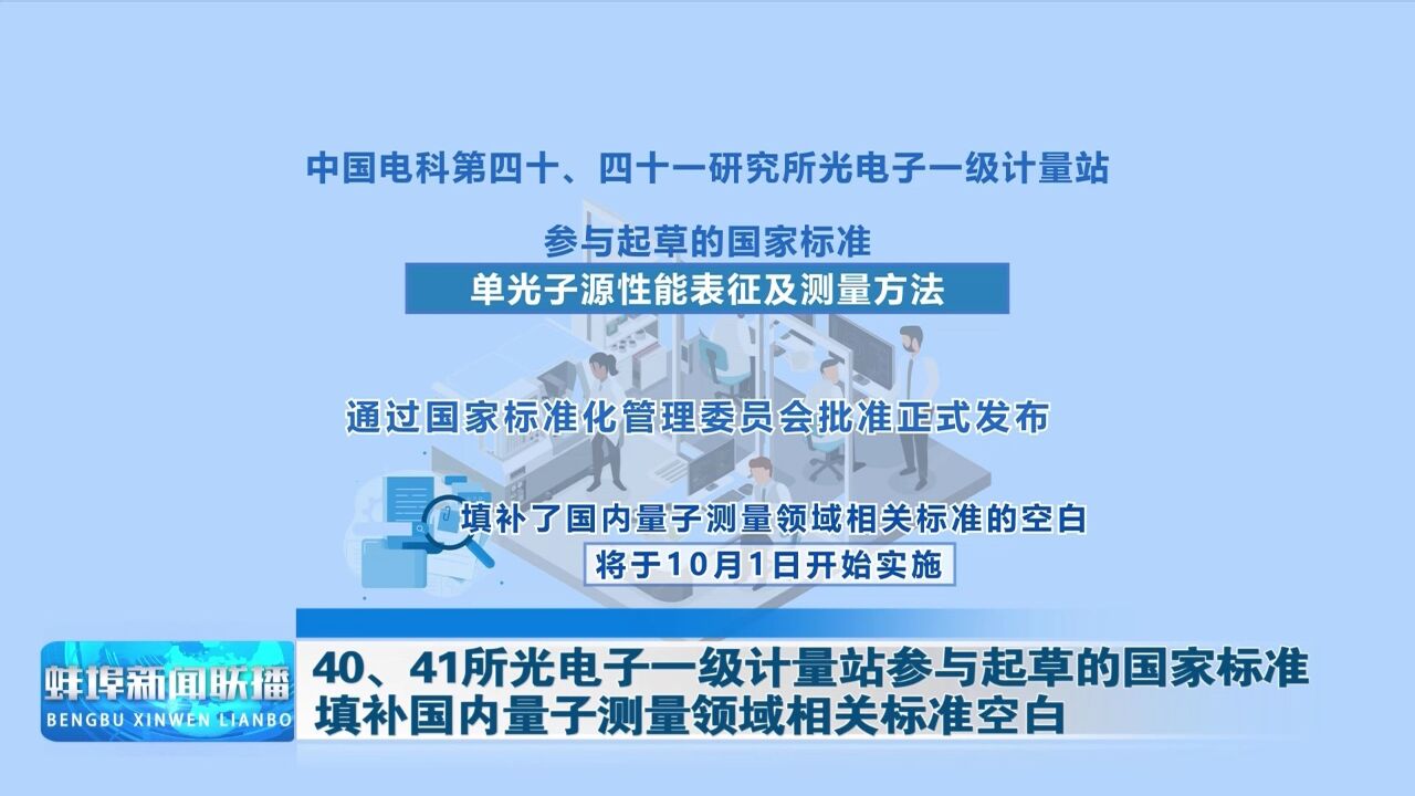 40、41所光电子一级计量站参与起草的国家标准填补国内量子测量领域相关标准空白