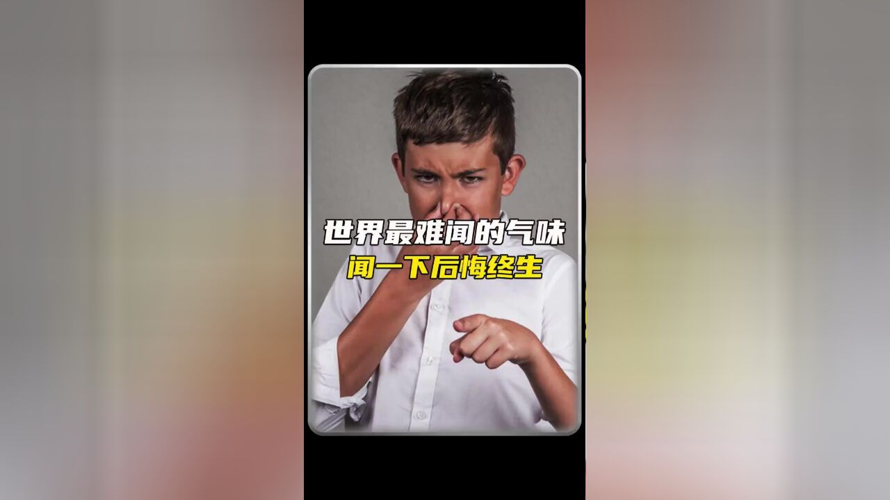 世界最难闻的气味,你才是什么竟然在你身上