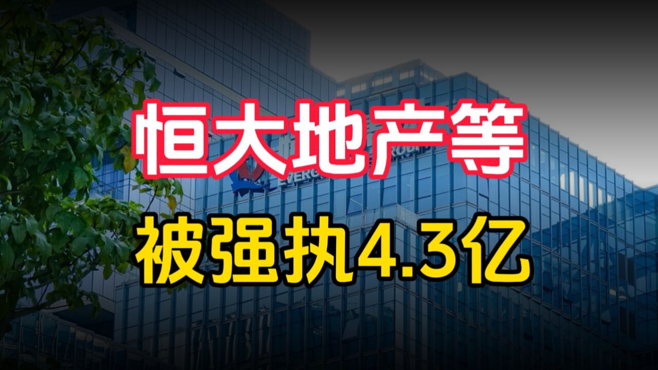 恒大地产等被强恒大地产等被强执4.3亿