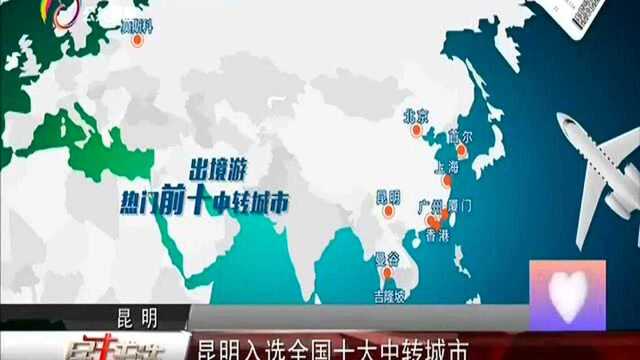 昆明入选全国十大中转城市