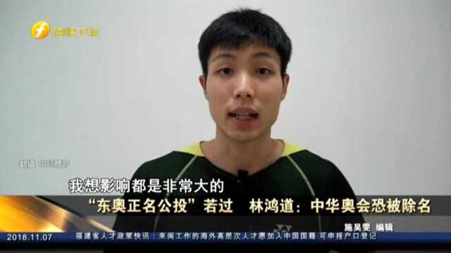 “东奥正名公投”若过 林鸿道:中华奥会恐被除名