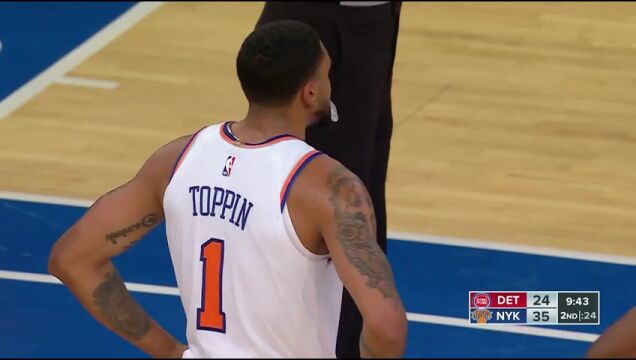 NBA常规赛：活塞vs尼克斯第2节中文解说回放