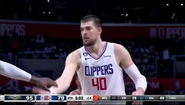 NBA常规赛：鹈鹕vs快船第4节英文原声回放