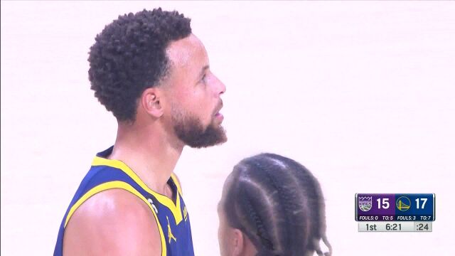 NBA常规赛：国王vs勇士第英文解说全场回放
