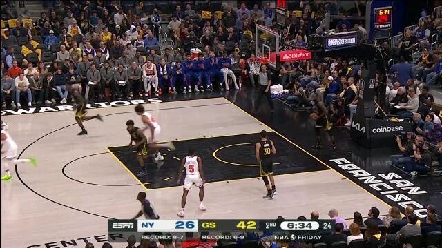 一亿合同不白拿！布伦森单挑维金斯对抗后节奏变化抛投命中