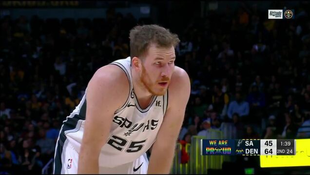 NBA常规赛：马刺vs掘金第2节中文解说回放