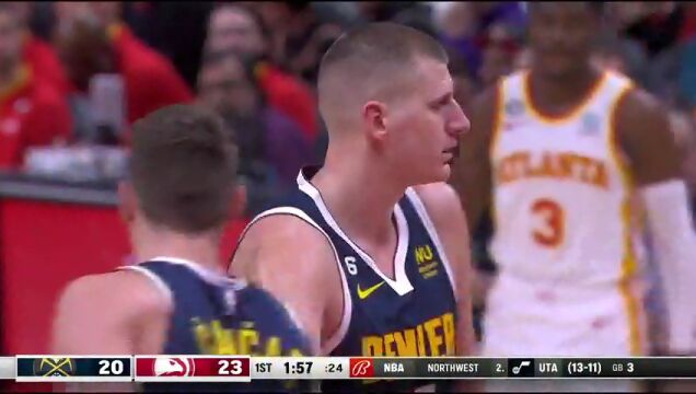 NBA常规赛：掘金vs老鹰第1节中文解说回放