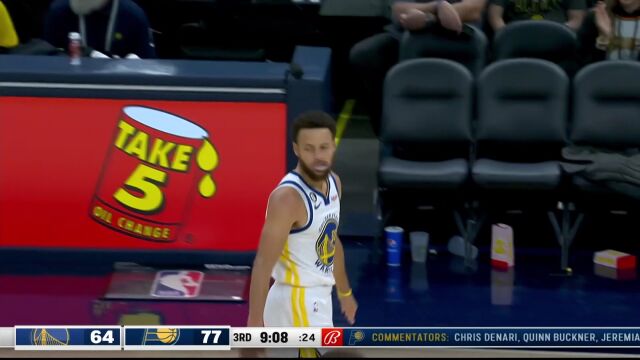 库里达阵般长传恰到好处 普尔接球轻松上篮