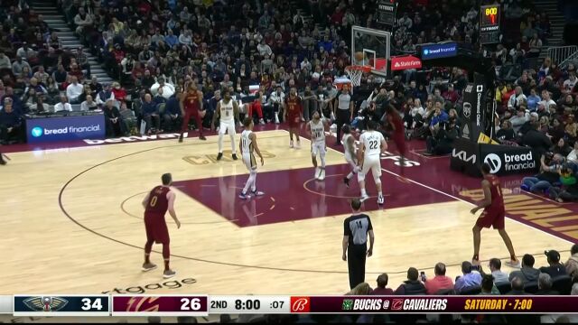 勒维尔闪电突破笔走龙蛇 小南斯垫布重扣势大力沉