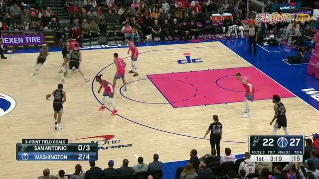 马刺vs奇才第1节中文解说回放