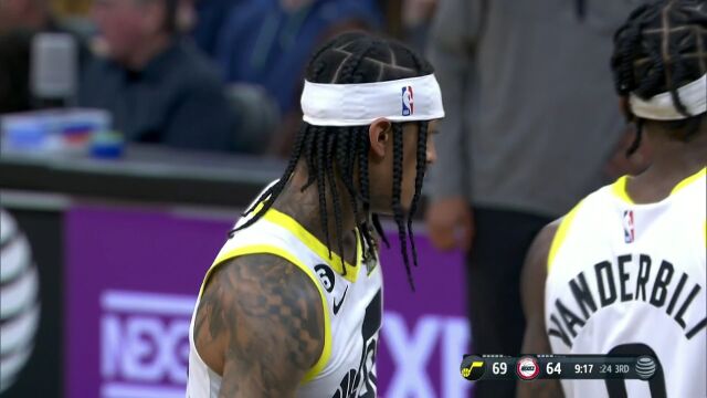 NBA常规赛：爵士vs火箭第3节中文解说回放