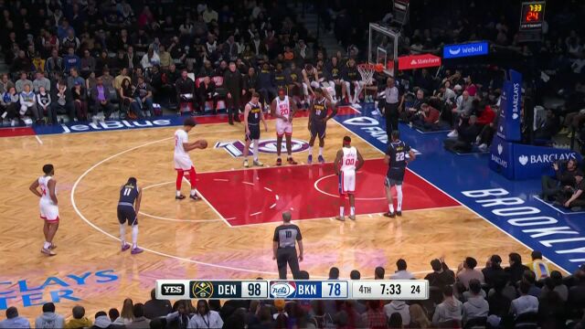 掘金vs篮网中文解说全场回放