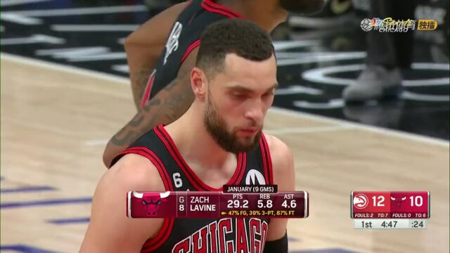 NBA常规赛：老鹰vs公牛英文原声全场回放