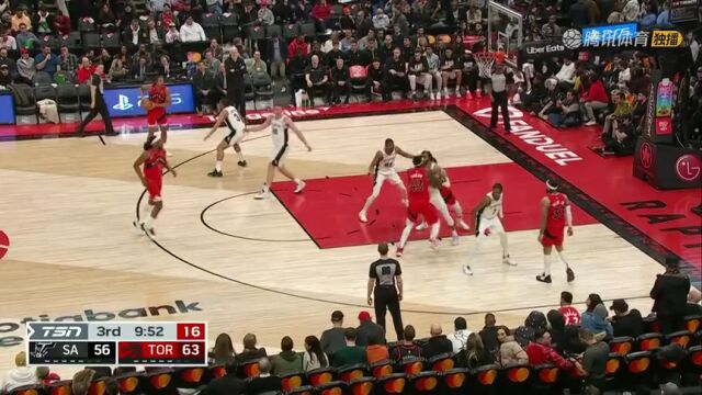 NBA常规赛：马刺vs猛龙英文原声全场回放