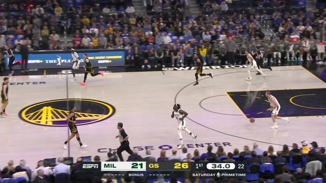 雄鹿vs勇士英文原声全场回放