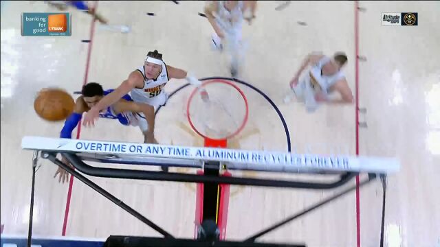 攻防兼备！戈登单臂劈扣+封盖哈里斯