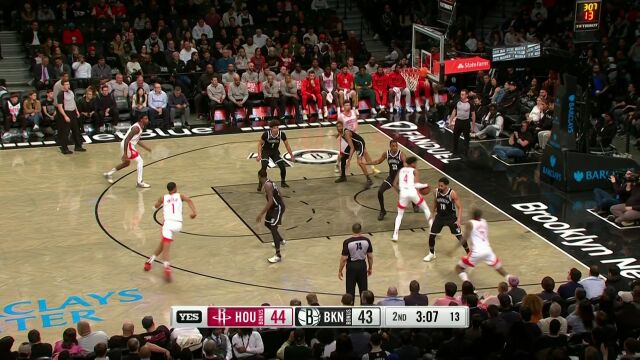  NBA常规赛：火箭vs篮网第2节中文解说回放