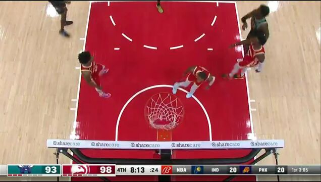 NBA常规赛：黄蜂vs老鹰第4节 原声解说回放