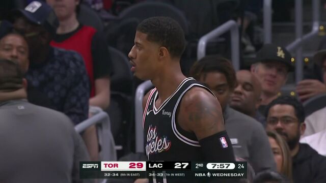 猛龙vs快船第2节中文解说回放