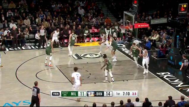 NBA常规赛：雄鹿vs篮网中文解说全场回放