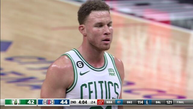 NBA常规赛：凯尔特人vs快船第2节英文原声回放