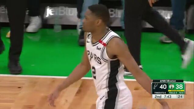 马刺vs凯尔特人第2节英文原声回放