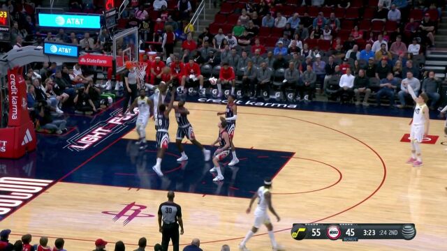 NBA常规赛：爵士vs火箭中文解说全场回放