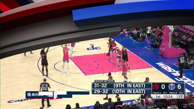 开拓者vs老鹰第1节英文原声回放