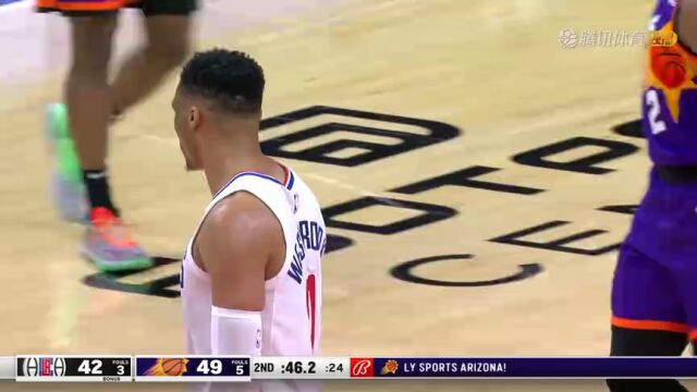 NBA常规赛：快船vs太阳第2节英文原声回放