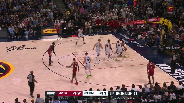 热火vs掘金英文原声全场回放