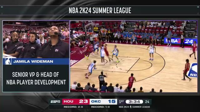 NBA夏季联赛：火箭vs雷霆第1节英文原声回放