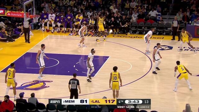 灰熊vs湖人第4节中文解说回放