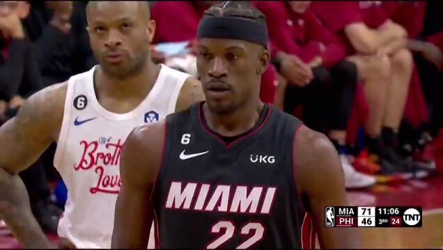 NBA常规赛：热火vs76人第3节中文解说回放