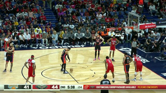 尼克斯vs鹈鹕第2节中文解说回放