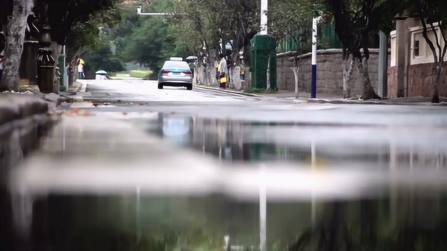 台风“山竹”远程输送雨水,青岛秋雨连绵美如油画