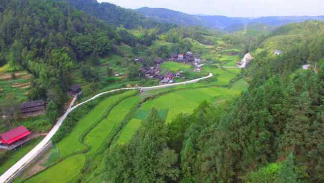 航拍黔东南:天柱县的这个村子景色太美,我都不想走了