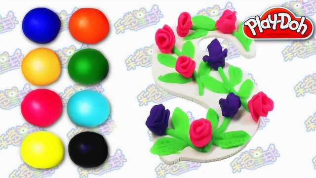 字母S学习ABC PLAYDOH 培乐多趣味颜色早教英文 彩色鲜花