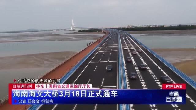 海南海文大桥3月18日正式通车